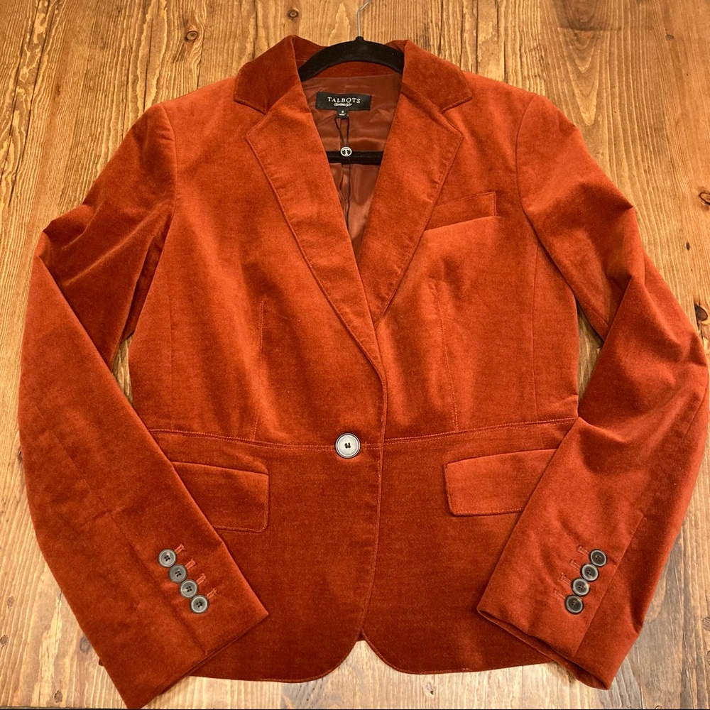 Talbots Velvet Cropped Blazer